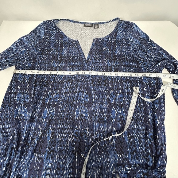 2 for$15 Jones New York Women’s Kelly Printed V-Neck Blouse - Picture 6 of 9